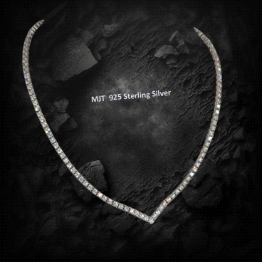 Riviere Necklace featuring zircon