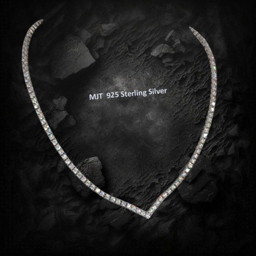 Riviere Necklace featuring zircon