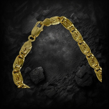 925 silver Gold Plated Snail Chain