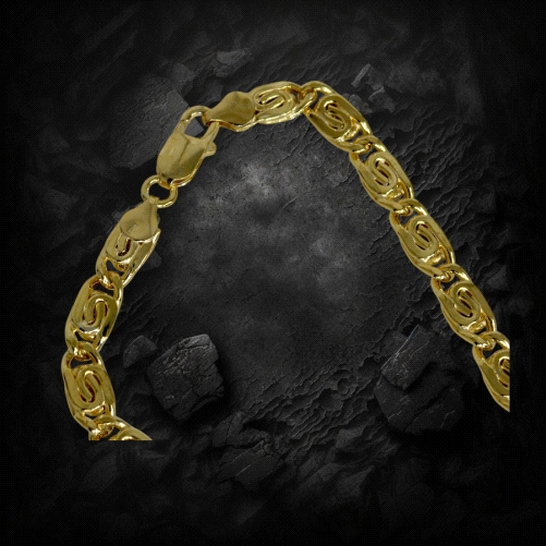 925 silver Gold Plated Snail Chain