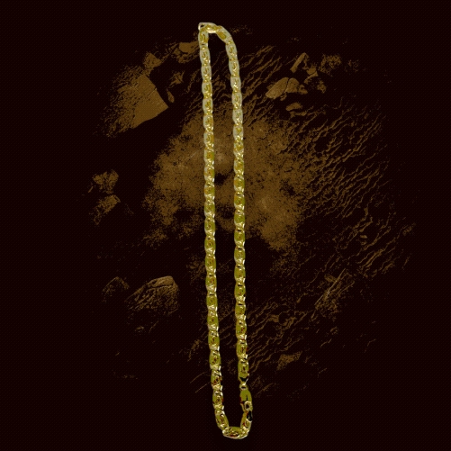 925 silver Gold Plated Snail Chain 50cm