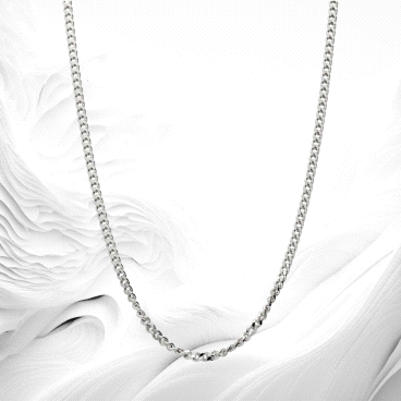 925 Cuban link Chain 2.12mm 45cm