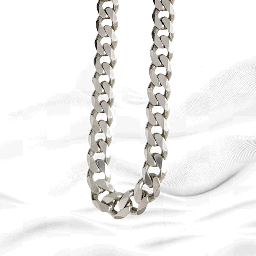 p25 Silver curb Chain 60cm 108g