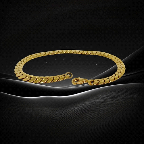 18K Gold Close Curb Bracelet