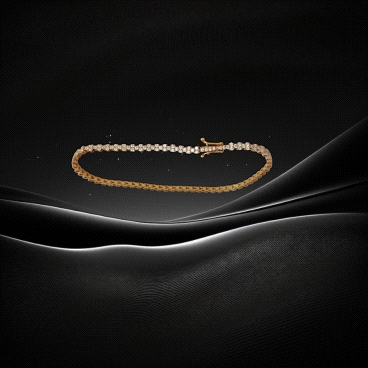 18K Rose Gold Tennis Bracelet with Zircon