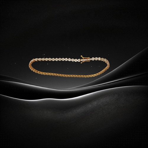 18K Rose Gold Tennis Bracelet with Zircon