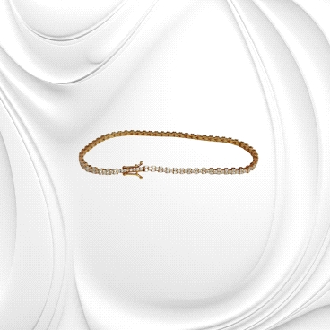 18K Rose Gold Tennis Bracelet with Zircon