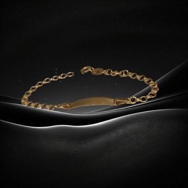 18K Gold identity bracelet designed for children