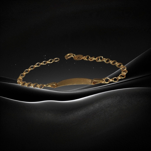 18K Gold identity bracelet designed for children