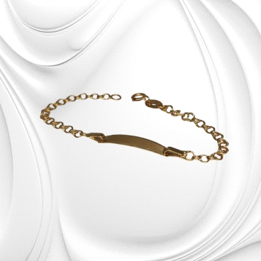18K Gold identity bracelet designed for children