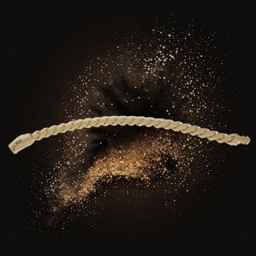 18K Gold Curb Bracelet 8mm