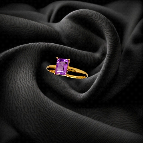 18K gold Amethyst Ring