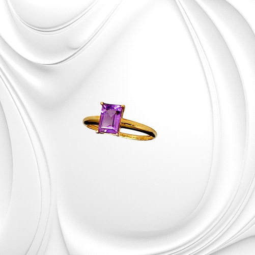 18K gold Amethyst Ring