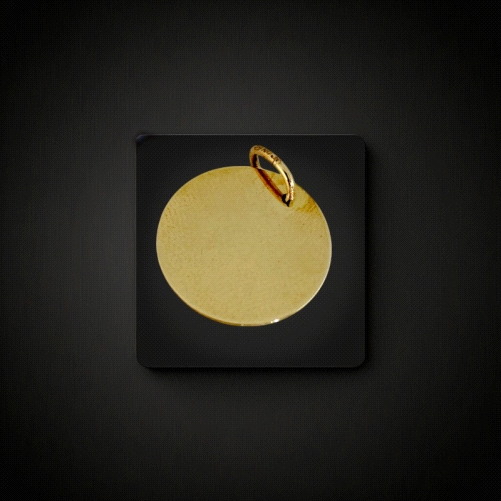 9K Gold Pendant 15mm suitable for engraving