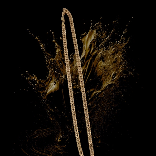 9k Gold Curb Chain 60cm