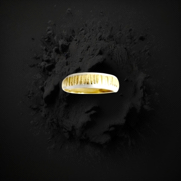 9K Gold Two tone ring