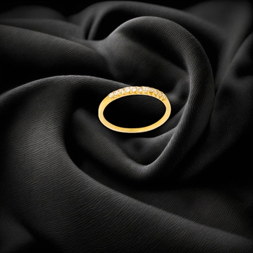18K Gold Half eternity Diamond ring