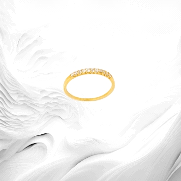 18K Gold Half eternity Diamond ring