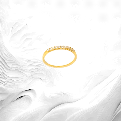 18K Gold Half eternity Diamond ring