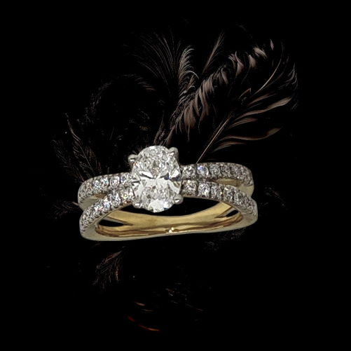 18k Gold 1 ct Oval Solitaire Lab diamond Ring