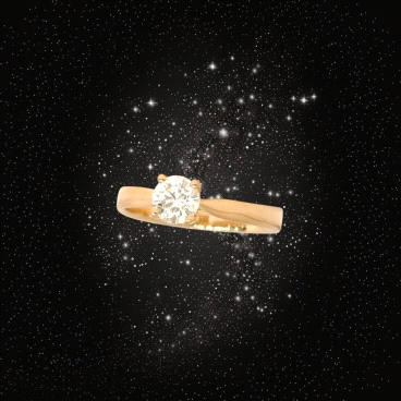18K Rose Gold 0.61 Lab Diamond Solitaire Ring   G VS1