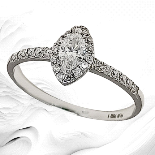 18K White Gold Marquise Diamond Ring18K White Gold Marquise Diamond Ring