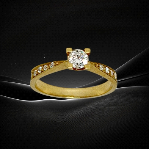 18K Gold 0.30ct Lab Diamond Ring – Classic Solitaire Design