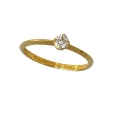 18K DIamond Solitaire Ring 0.14ct