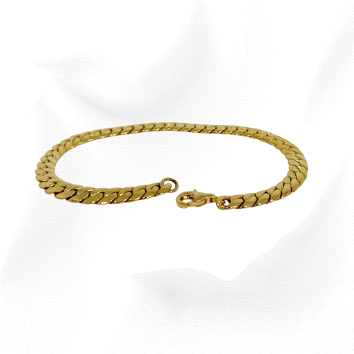 18K Gold Close Curb Bracelet