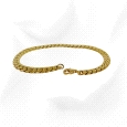 18K Gold Close Curb Bracelet – Solid Yellow Gold, 21cm