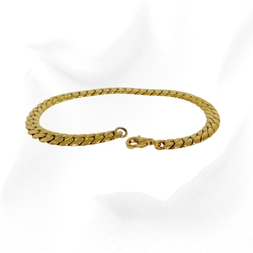 18K Gold Close Curb Bracelet