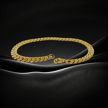 18K Gold Close Curb Bracelet