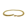 18K Gold Close Curb Bracelet – Solid Yellow Gold, 21cm