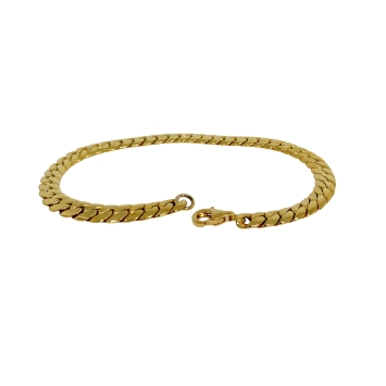 18K Gold Close Curb Bracelet