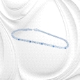 18K White Gold Riviere Bracelet with Sapphire & Zircon