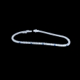 18K White Gold Riviere Bracelet with Sapphire & Zircon