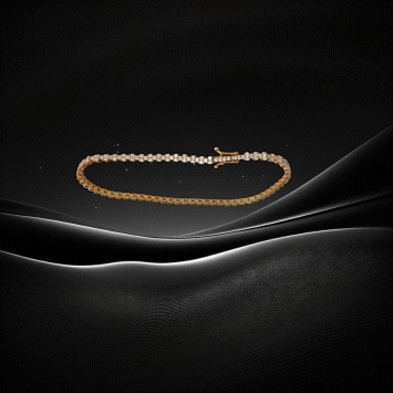 18K Rose Gold Tennis Bracelet with Zircon