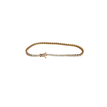 18K Rose Gold Tennis Bracelet with Zircon