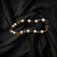 18K Gold Pearl Bracelet with Star Motif