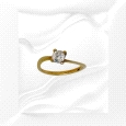 9K Gold Zircon Solitiare Ring