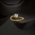 9K Gold Zircon Solitiare Ring