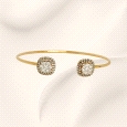 18K Rose Gold open bracelet with diamonds and Black Diamonds18K Rose Gold Diamond & Black Diamond Bracelet