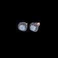 18K Rose Gold Diamond & Black Diamond Earrings