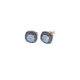 18K Rose Gold Diamond & Black Diamond Earrings