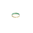 18K Gold Half Emerald eternity Ring