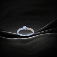 18K white and Rose Gold Solitaire Diamond Ring 0.15ct
