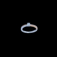 18K white and Rose Gold Solitaire Diamond Ring 0.15ct