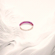 18K Rose Gold Ruby Diamond Ring