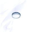 18K White Gold Ring with sapphire and diamond
