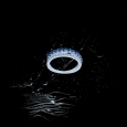 18K White Gold Ring with sapphire and diamond